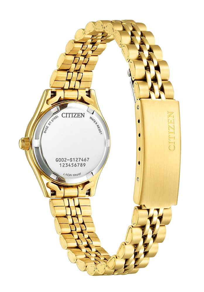 Citizen EQ0532-55E Gold tone ladies crystal quartz watch 35284 - Armin Lowe Jewellers