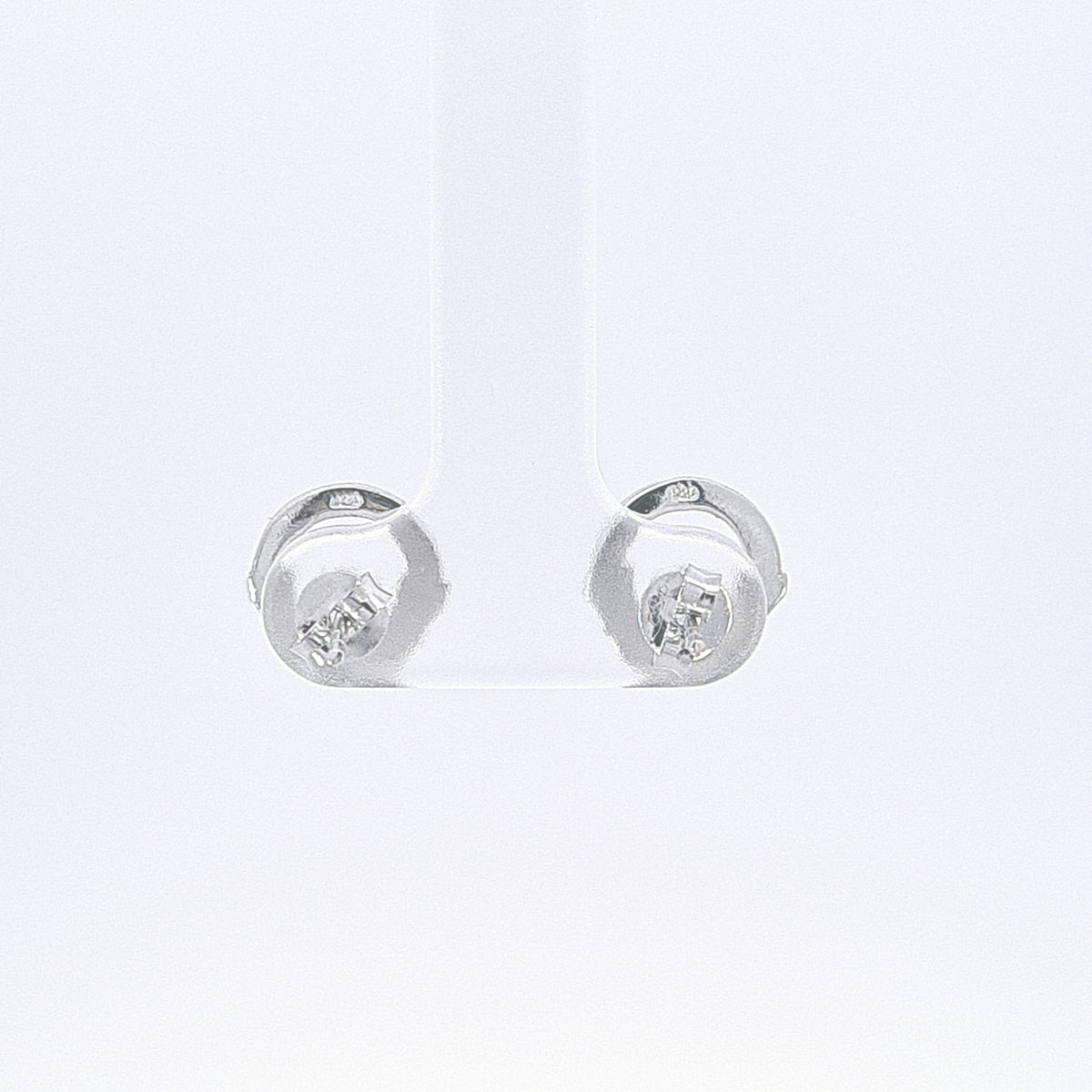 Sterling silver Claddagh March Birthstone stud earrings 36207 - Armin Lowe Jewellers