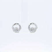 Sterling silver Claddagh March Birthstone stud earrings 36207