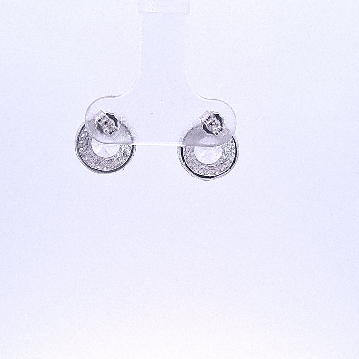 CZ Halo studs 36122 - Armin Lowe Jewellers