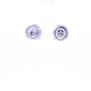 Sterling Silver Halo studs with stone dance and shimmer! 33626