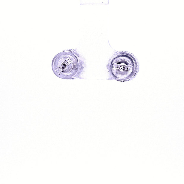 Sterling Silver Halo studs with stone dance and shimmer! 33626