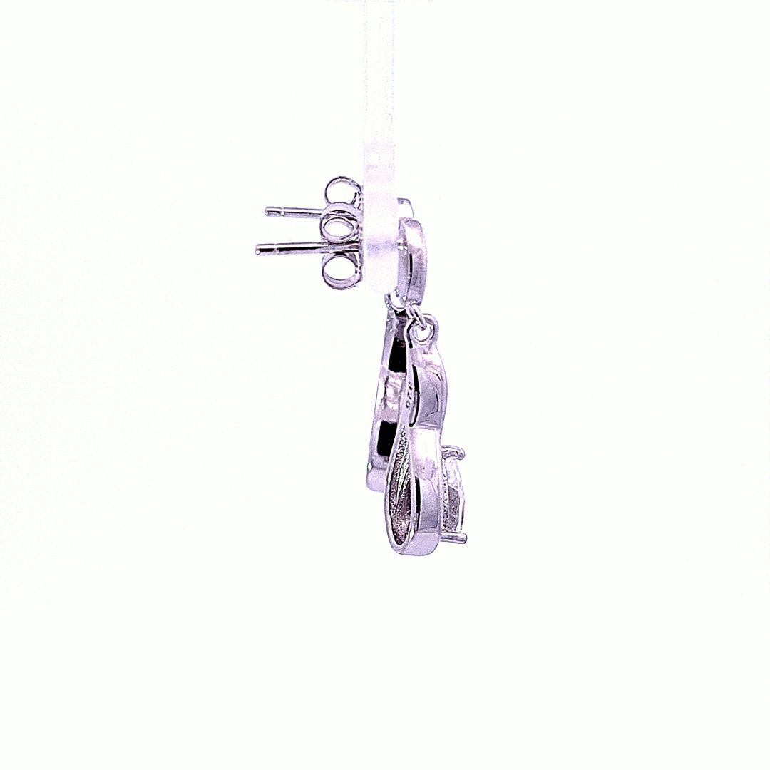 Pear CZ drop earrings 36110 - Armin Lowe Jewellers