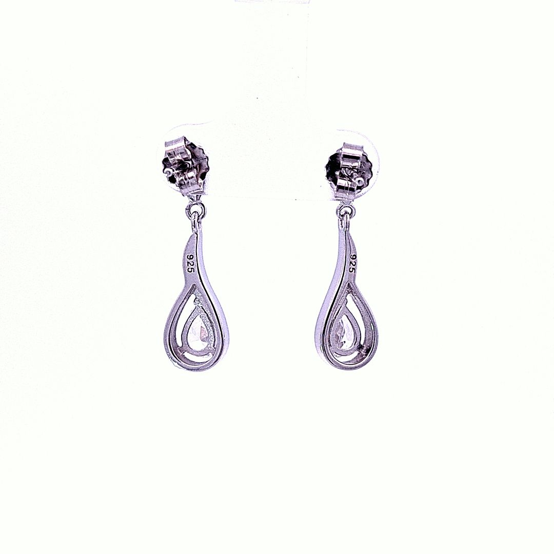 Pear CZ drop earrings 36110 - Armin Lowe Jewellers