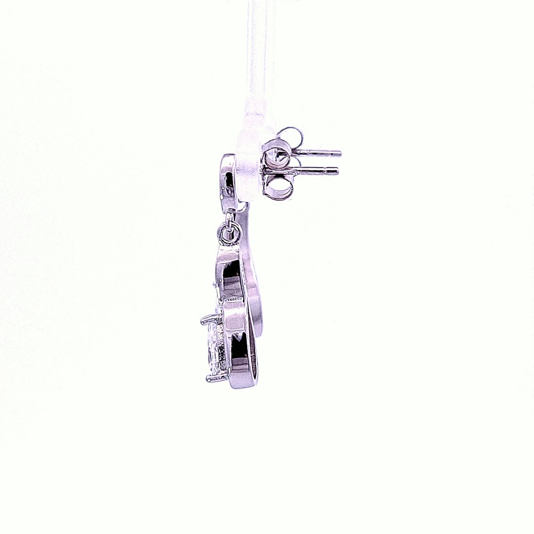 Pear CZ drop earrings 36110 - Armin Lowe Jewellers