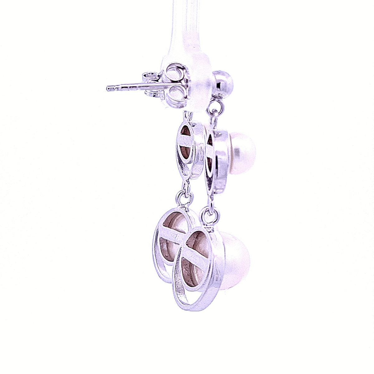 Drop pearl circle earrings 34077 - Armin Lowe Jewellers