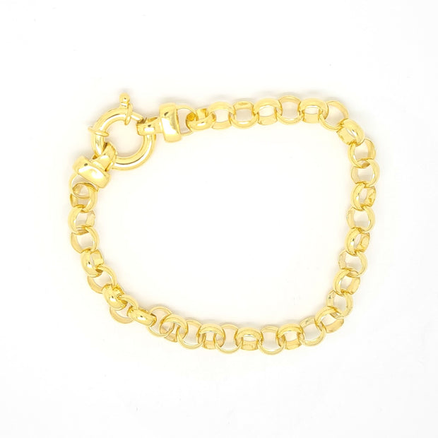 Chunky Bell chain ladies bracelet in gold tone 35631
