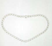 Sterling silver Panther link necklace 35636