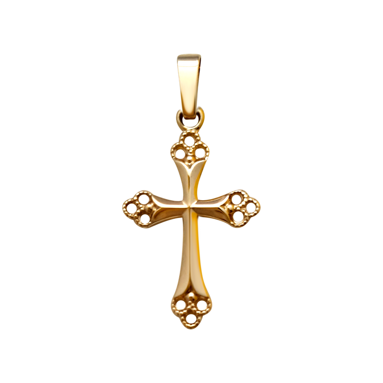 9ct gold polished Trefoil cross 35111 - Armin Lowe Jewellers