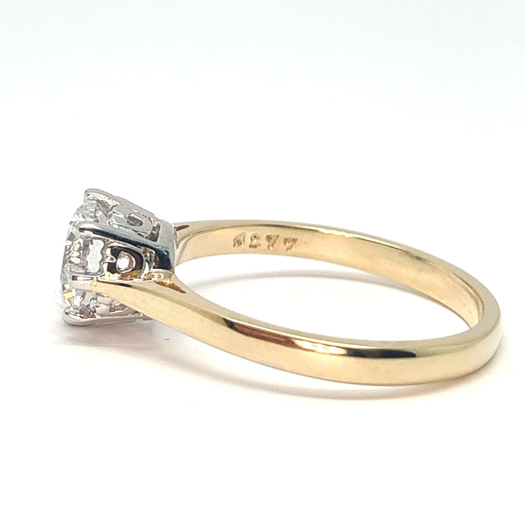 9ct gold Solitaire ring, 8mm CZ 35461 - Armin Lowe Jewellers