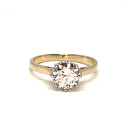 9ct gold Solitaire ring, 8mm CZ 35461