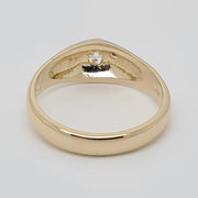 9ct gold gents tablet ring 34876