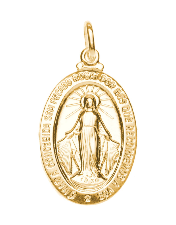 9ct gold 22mm Miraculous medal 35114