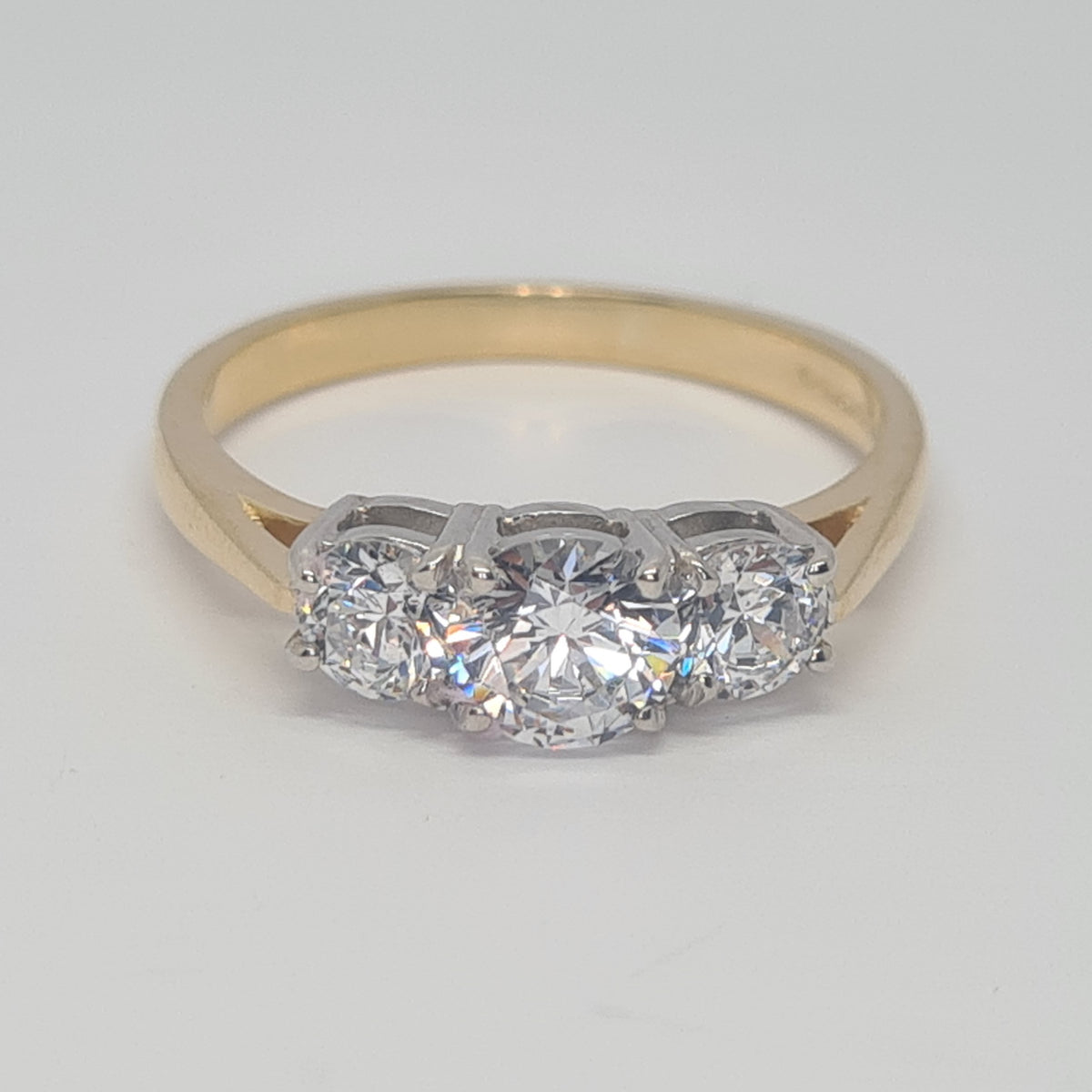 Graduated Trilogy ring set with round CZ 35463 - Armin Lowe Jewellers