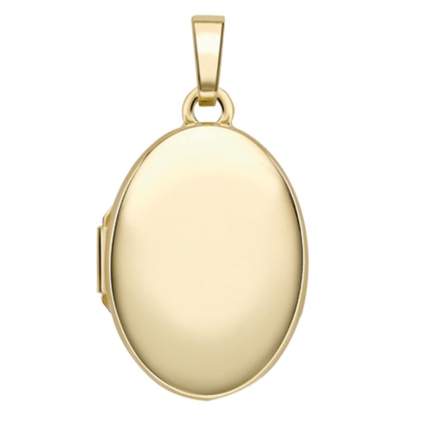 9ct gold oval polished locket 35362