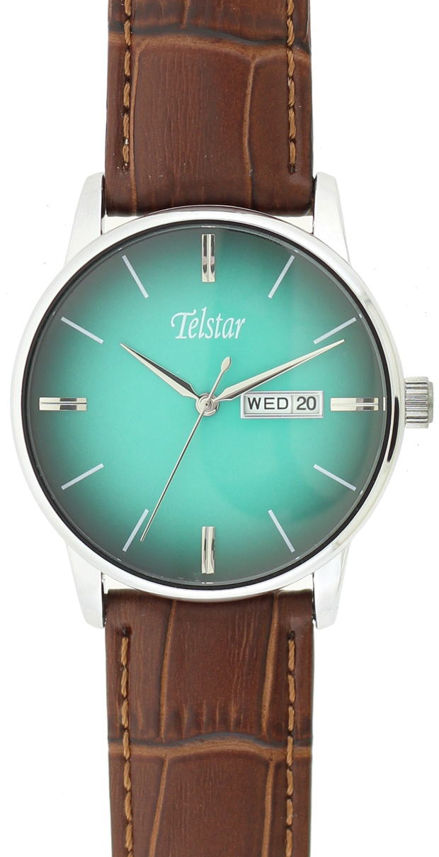Telstar M1071 LSN gradient green quartz strap watch 34277