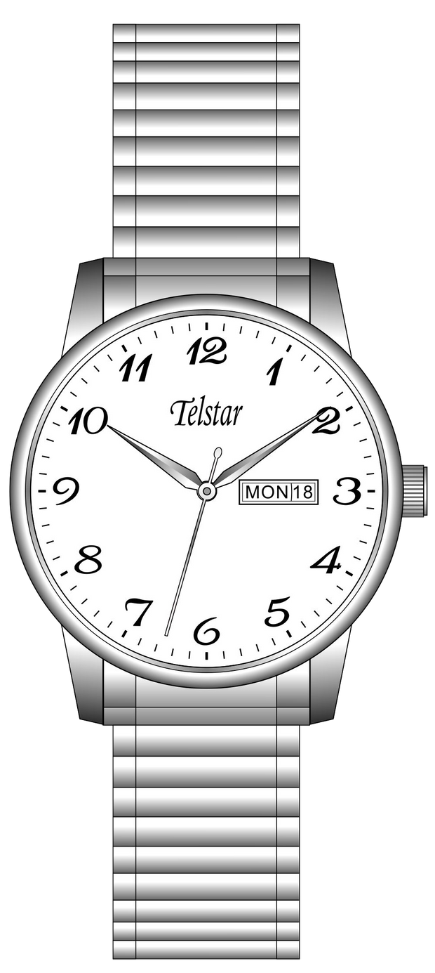 Telstar m1071 xsw gents full figure expander watch 34898
