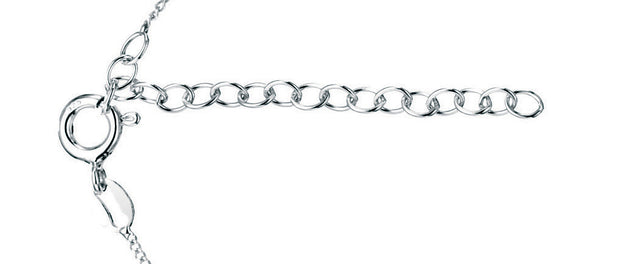 Sterling silver 16"/41cm-18"/46cm curb chain with extender 18347