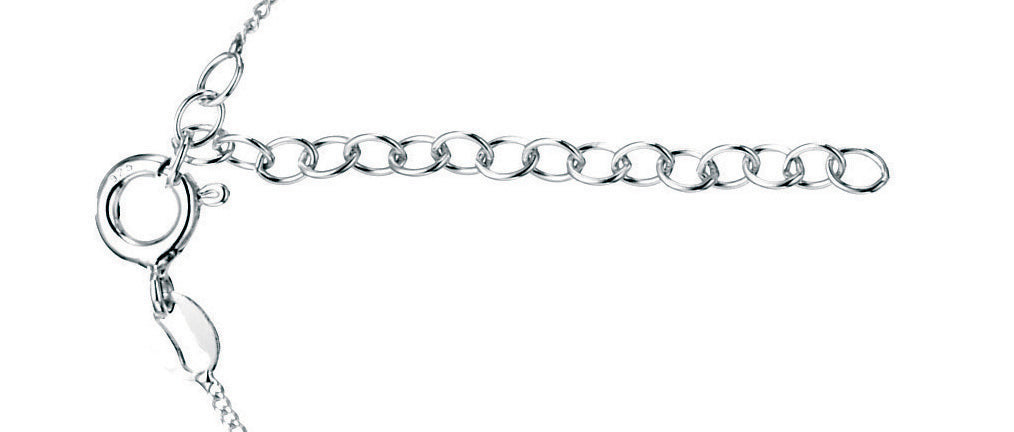 20"/51cm/22"/56cm adjustable Sterling silver diamond cut curb chain 34213 - Armin Lowe Jewellers