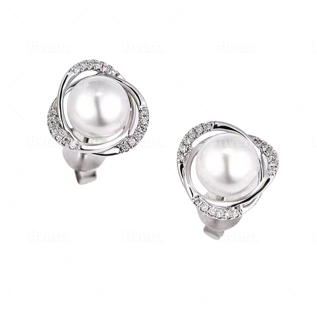 Noriko cultured pearl stud earrings 34972