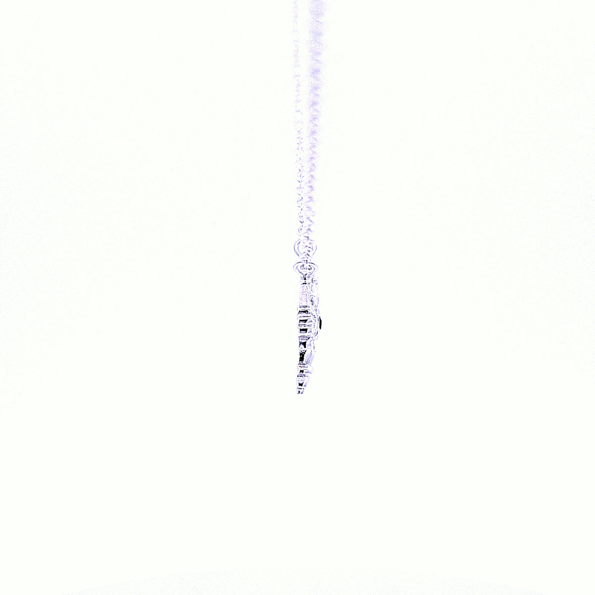 Claddagh Kiss necklace with Emerald Green CZ 36227 - Armin Lowe Jewellers