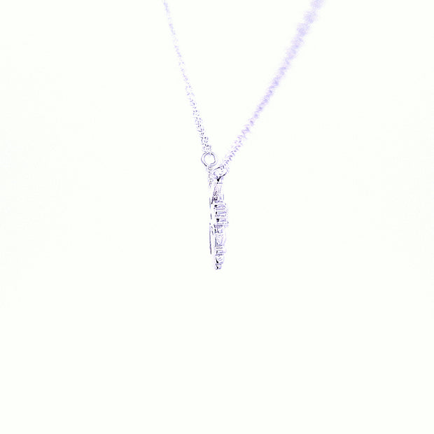 Claddagh Kiss necklace with CZ 36226