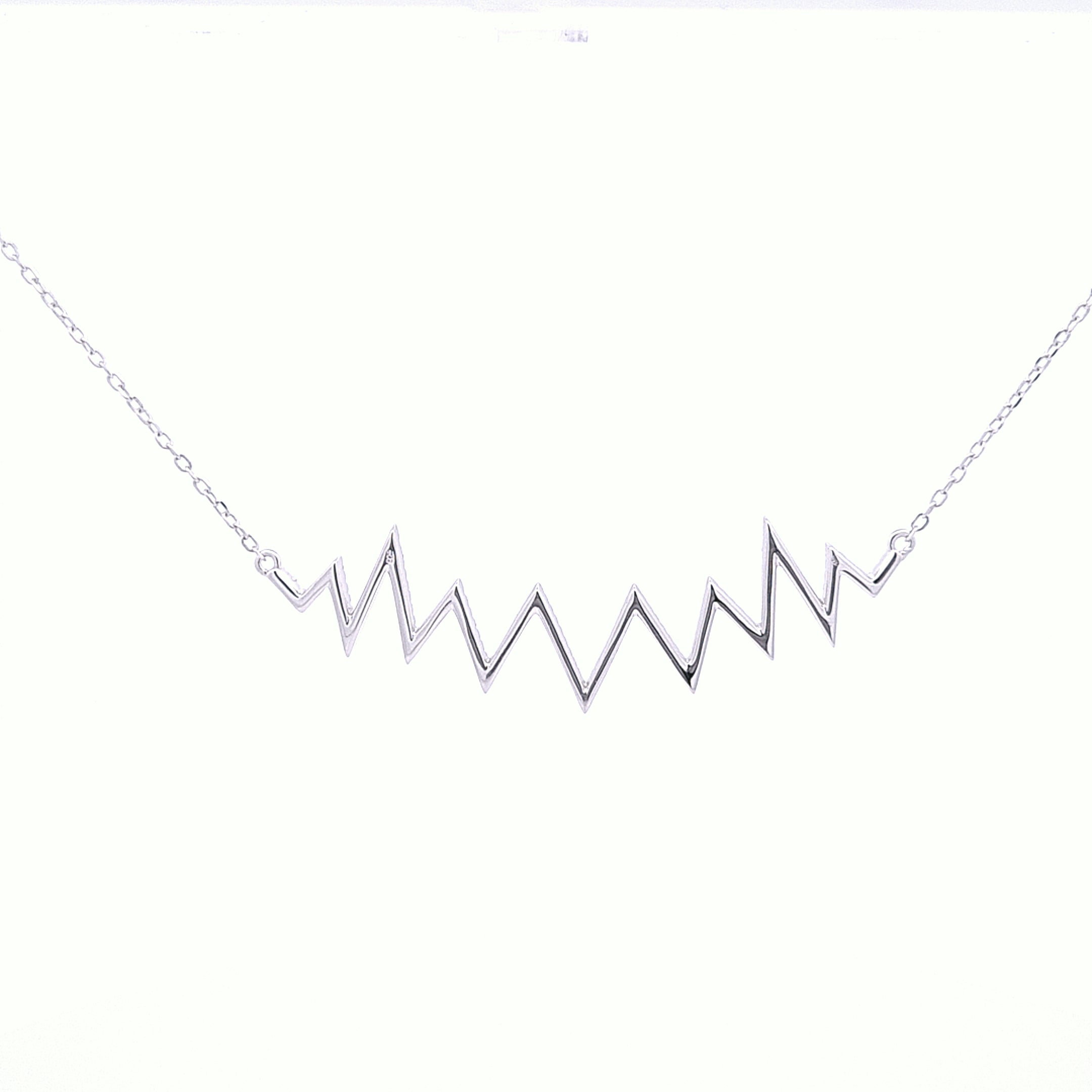 CZ set sound wave necklace 35332 - Armin Lowe Jewellers