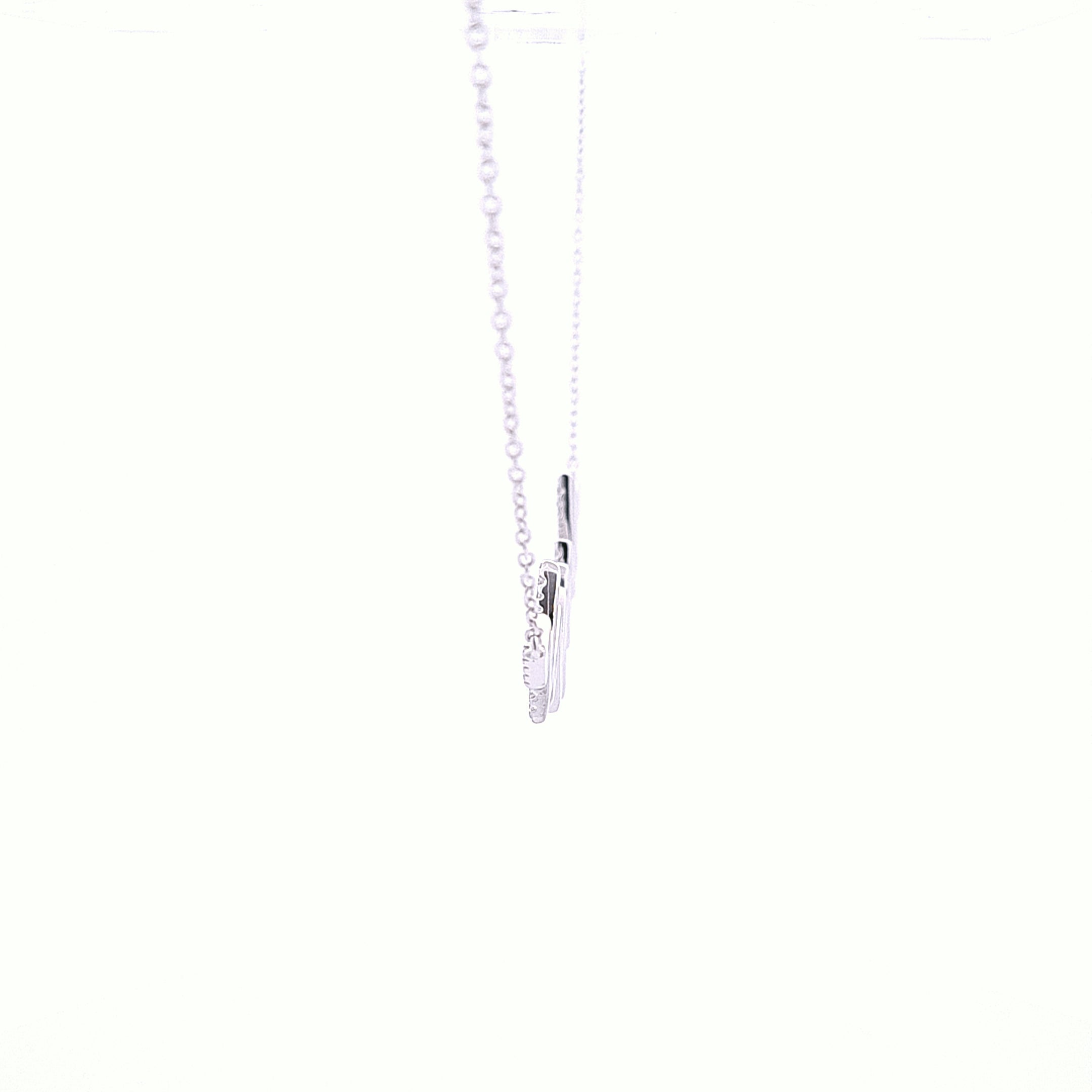 CZ set sound wave necklace 35332 - Armin Lowe Jewellers