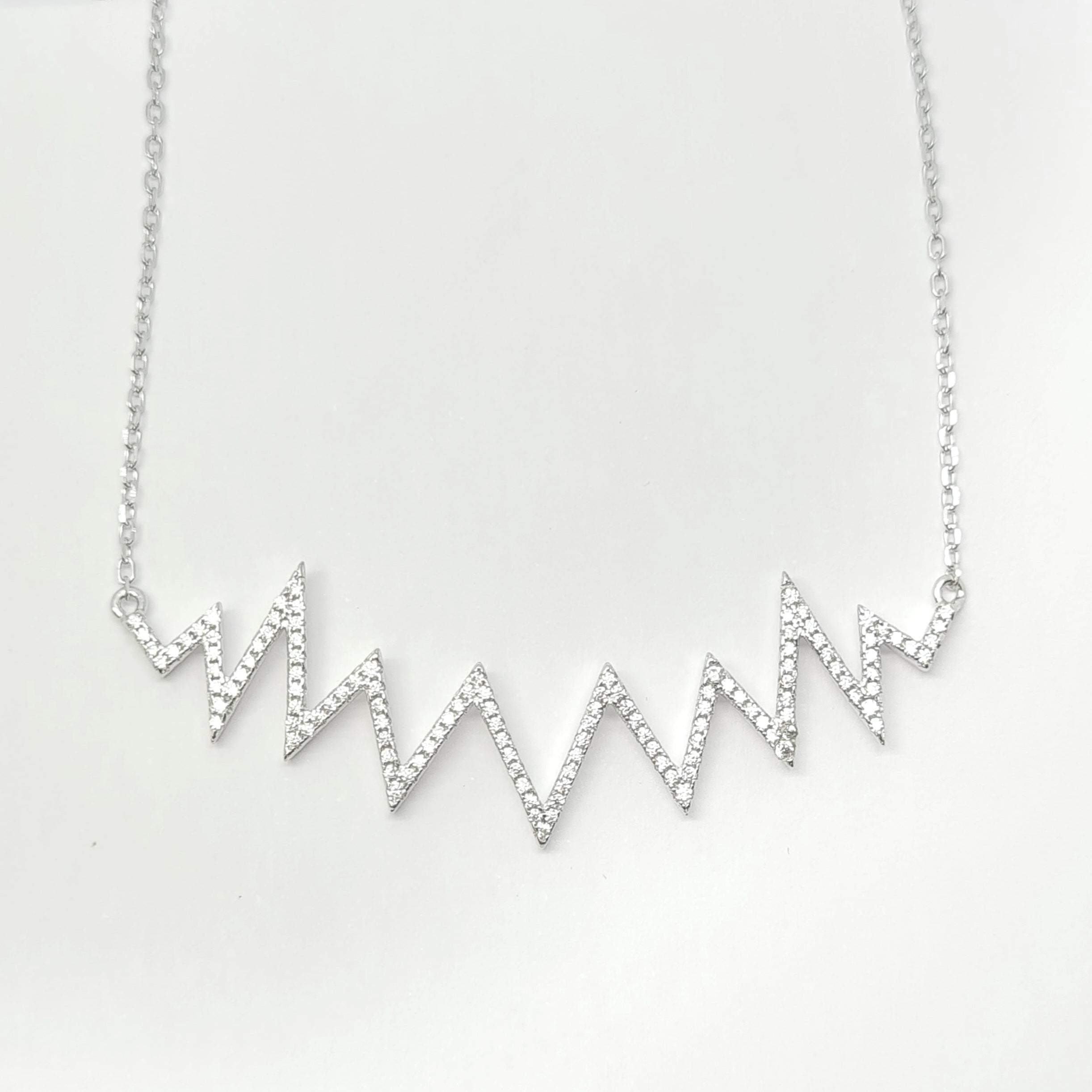 CZ set sound wave necklace 35332 - Armin Lowe Jewellers