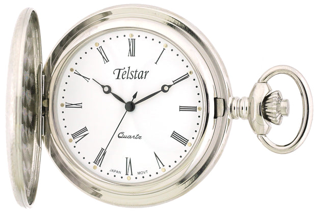 Telstar  P1021 CSW full hunter chrome pocket watch 35520