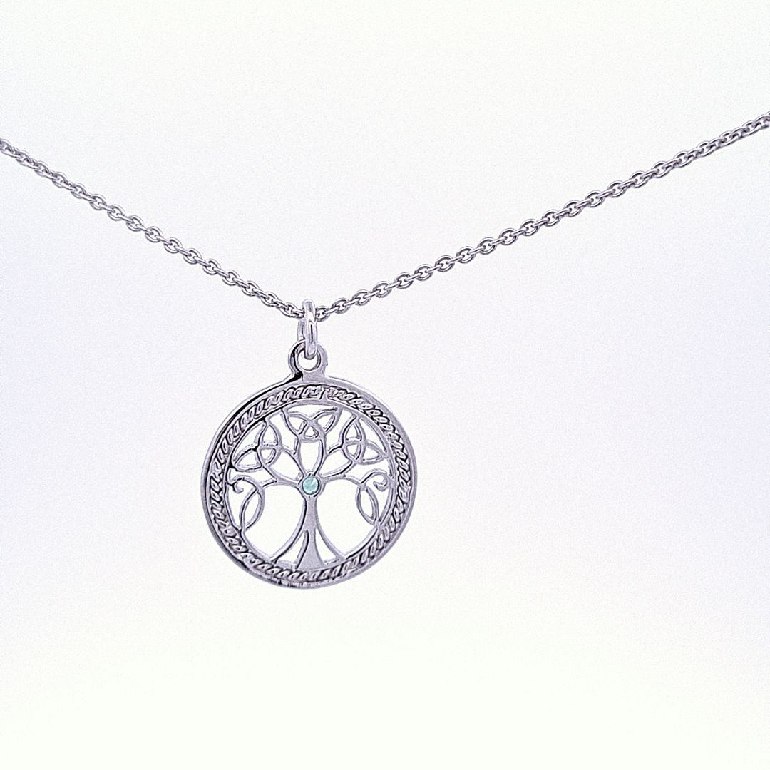 Sterling silver Celtic Trinity knot Tree of Life pendant 34752 - Armin Lowe Jewellers