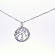 Sterling silver Celtic Trinity knot Tree of Life pendant 34752