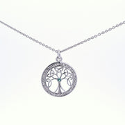 Sterling silver Celtic Trinity knot Tree of Life pendant 34752
