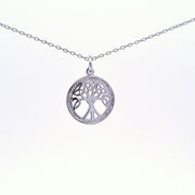 Sterling silver Celtic Trinity knot Tree of Life pendant 14mm 34753
