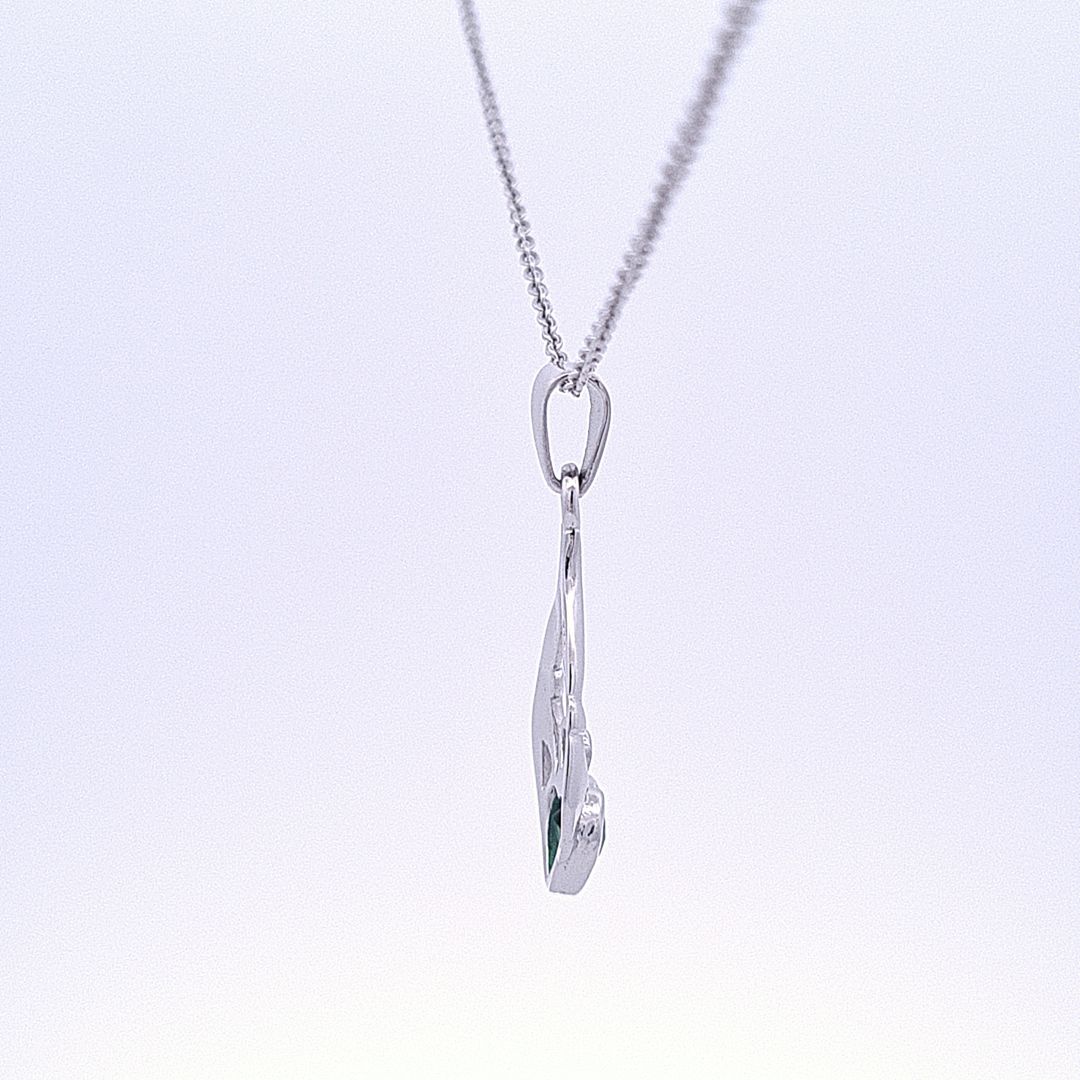 Elongated Claddagh pendant 36213 - Armin Lowe Jewellers