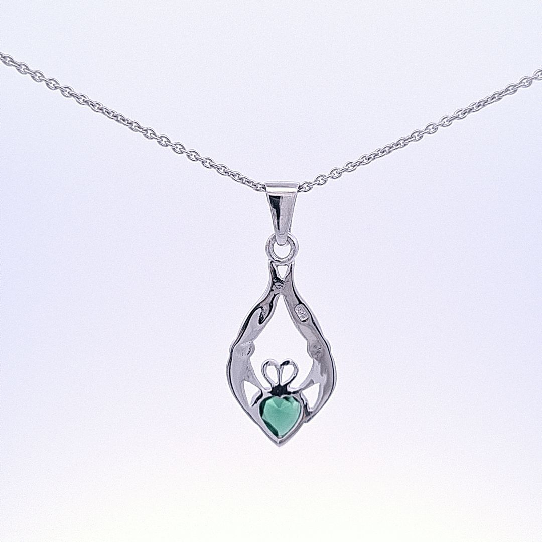 Elongated Claddagh pendant 36213 - Armin Lowe Jewellers