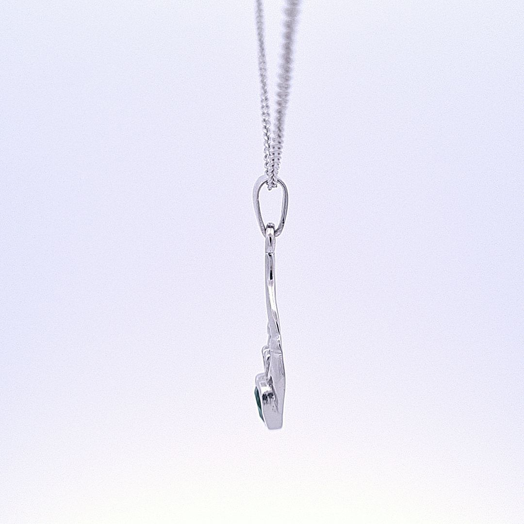 Elongated Claddagh pendant 36213 - Armin Lowe Jewellers
