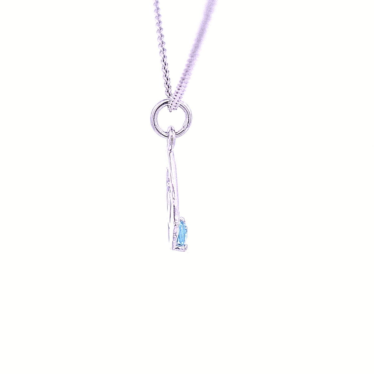 Sterling silver Claddagh December Birthstone pendant 36206 - Armin Lowe Jewellers