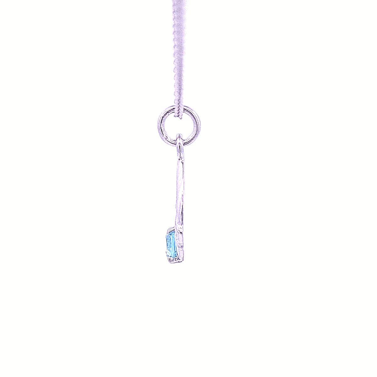 Sterling silver Claddagh December Birthstone pendant 36206 - Armin Lowe Jewellers