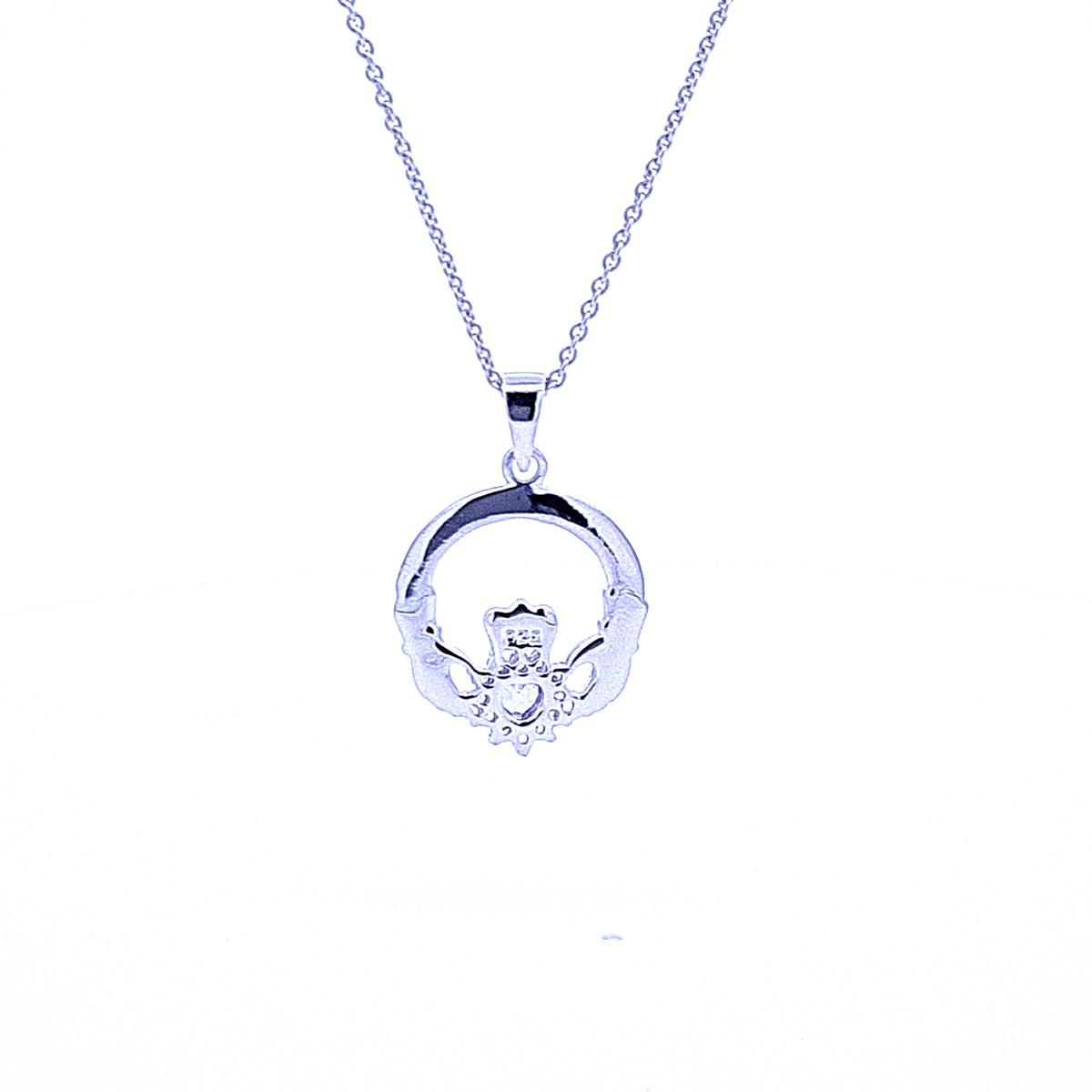 Claddagh Cluster CZ pendant 36177 - Armin Lowe Jewellers