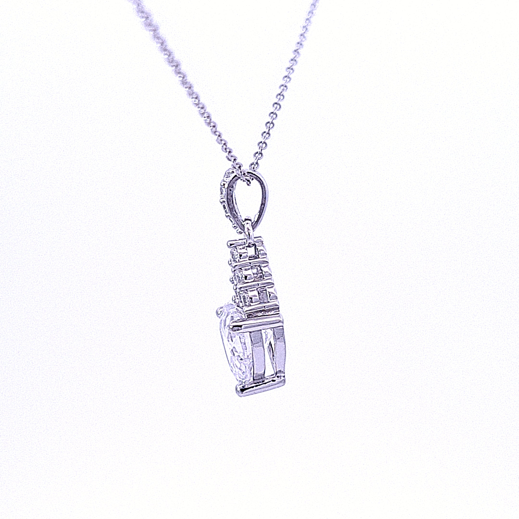 CZ heart pendant 36119 - Armin Lowe Jewellers