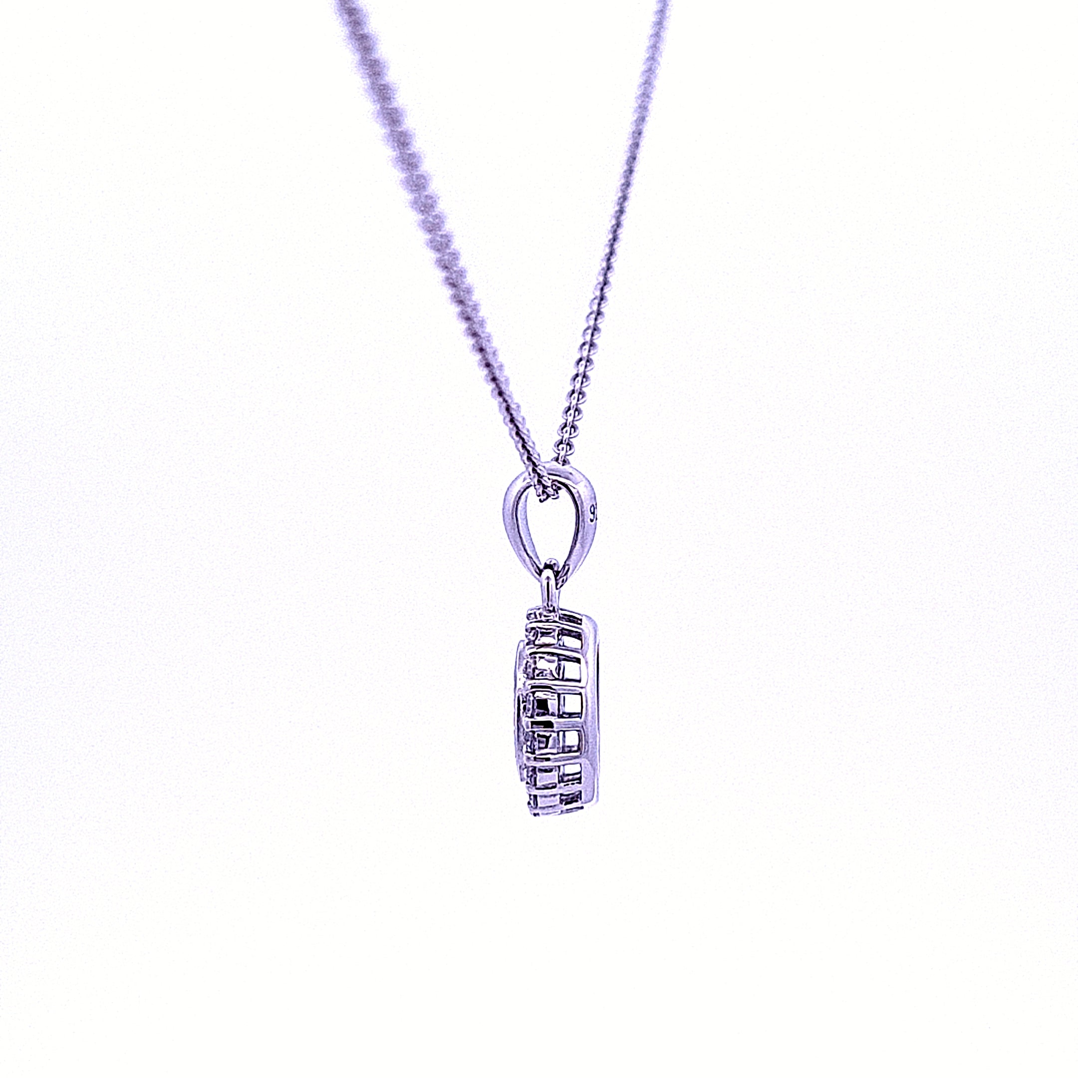 Round created Opal pendant in Sterling Silver 34069 - Armin Lowe Jewellers