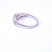 Rose gold and silver CZ ring 36135