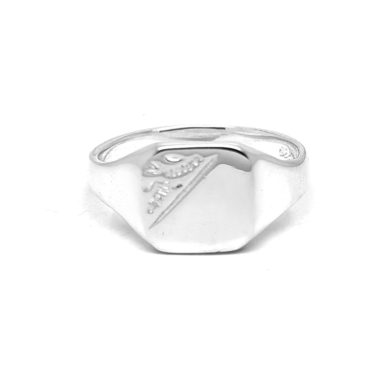 Sterling silver gents Signet ring 35786