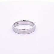 Sterling silver 5mm gents textured wedding ring 35577