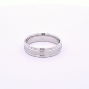 6mm Gents matt and polished wedding ring in sterling silver 36160