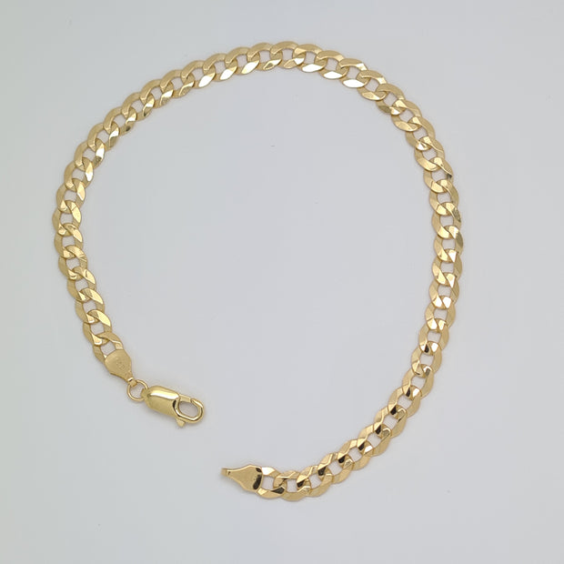 9ct yellow gold 8.5"/21.5cm gents bracelet 35612