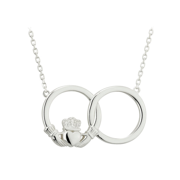 Connected Claddagh and circle pendant 31552