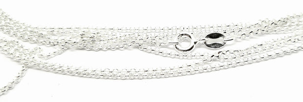 Sterling silver 18"/46cm Diamond cut Bell chain 35621