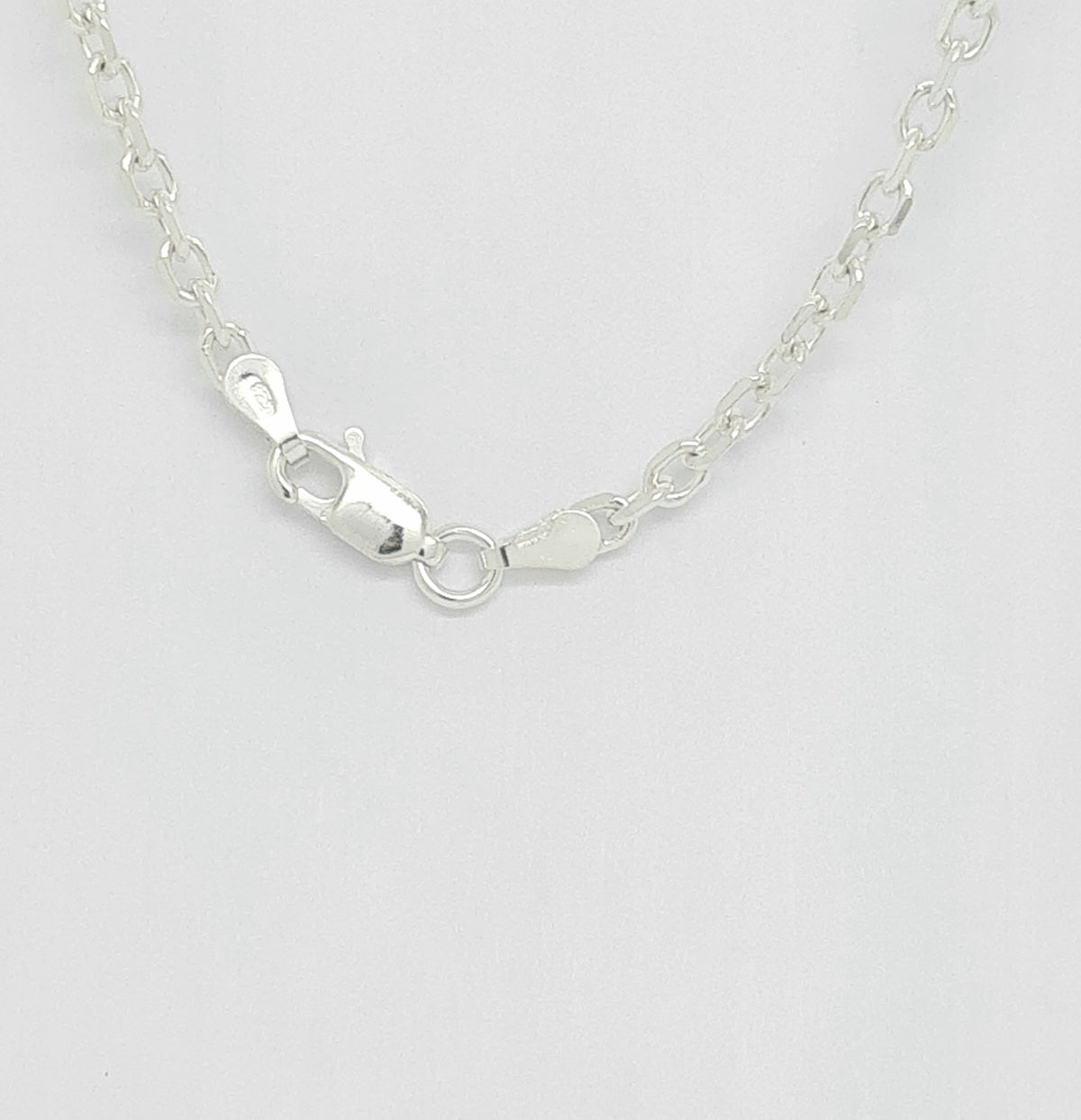 Sterling silver diamond cut cable 22" /56cm chain 27481 - Armin Lowe Jewellers
